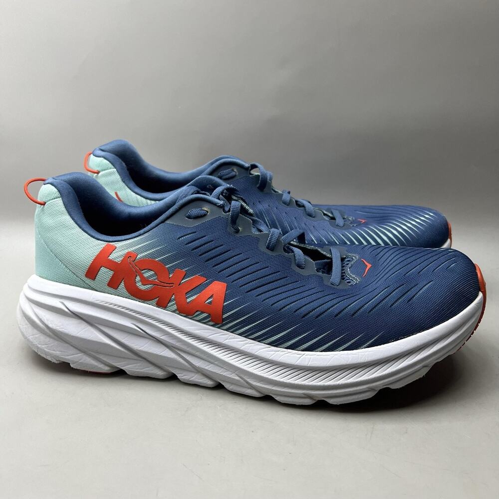 Hoka One One Rincon 3 Running Shoes Men Size 11 Blue Mesh Comfort Low Sneakers
